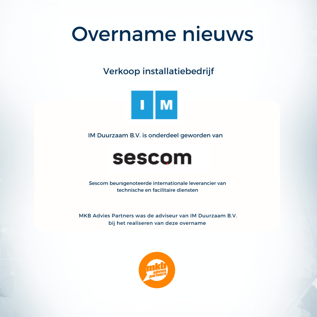 Overname van IM Duurzaam BV