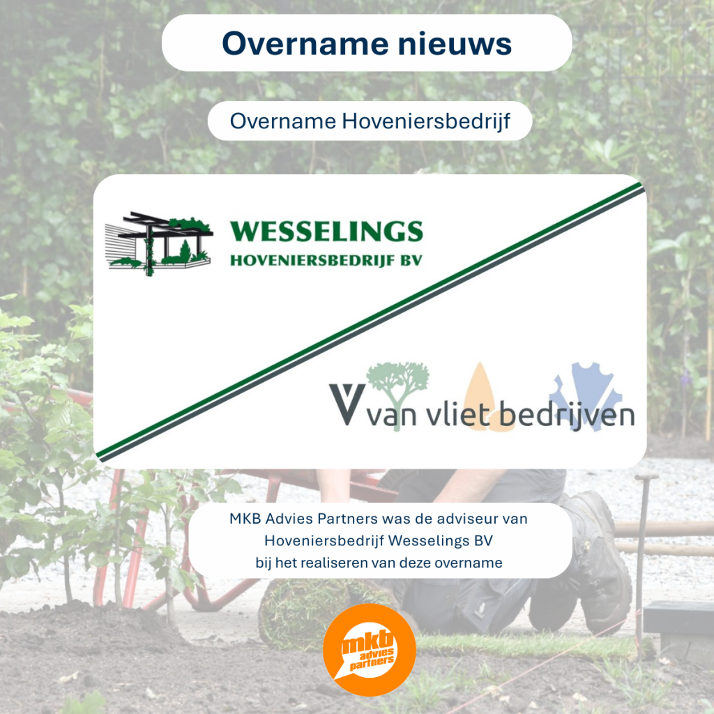 Overname Hoveniersbedrijf Wesselings BV